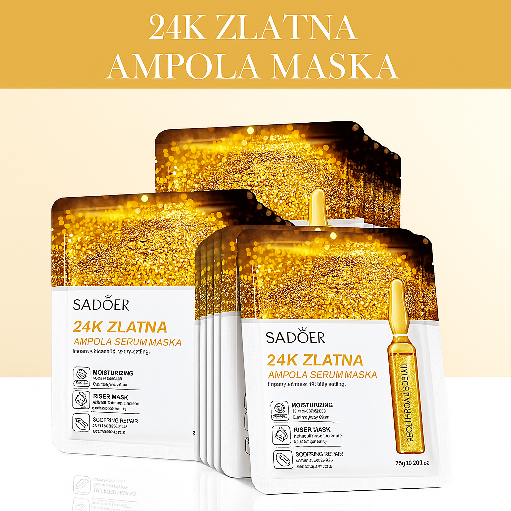 24K Zlatna Ampula Maska