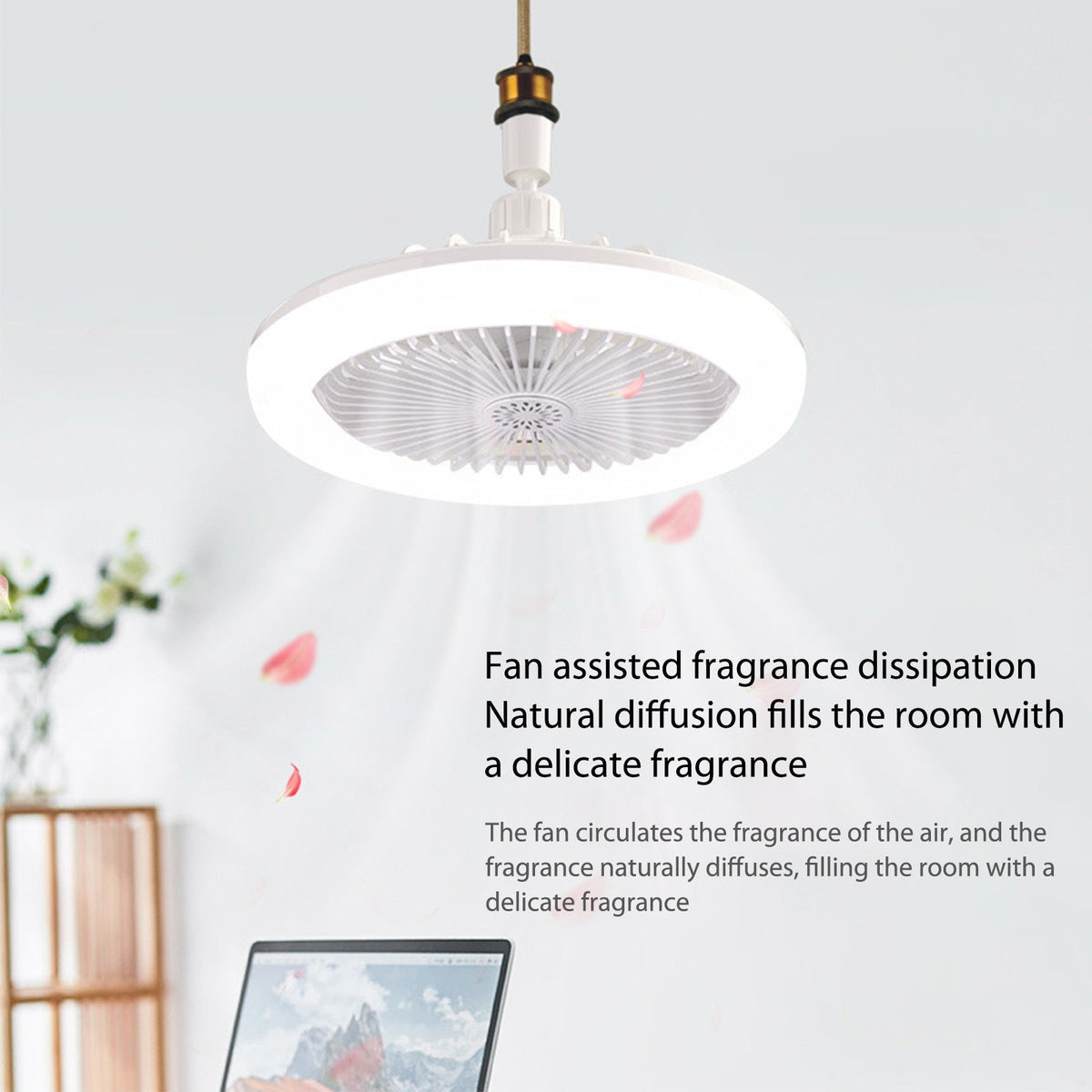 3u1 ventilator + LED lampa + aromaterapija