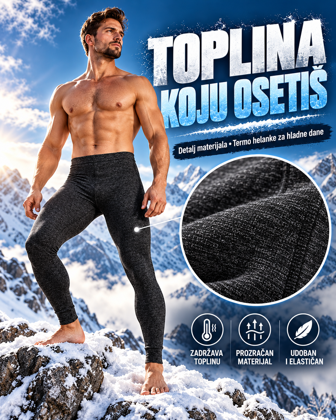 THERMO MAX – Ekstra debele muške termo gaće