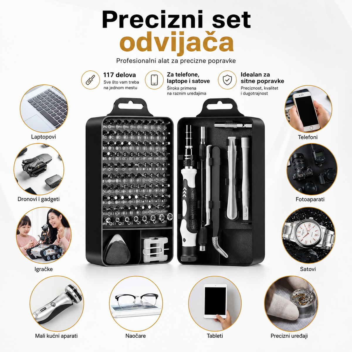 Set preciznih odvijača 110 u 1