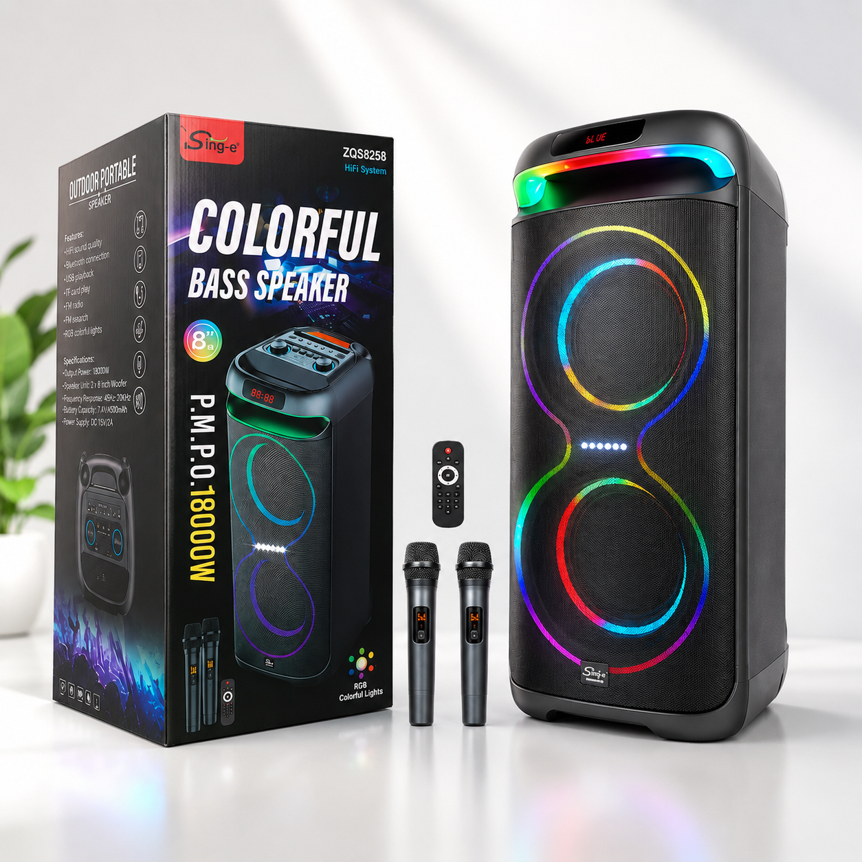 Bluetooth Karaoke Zvučnik ZQS-8258