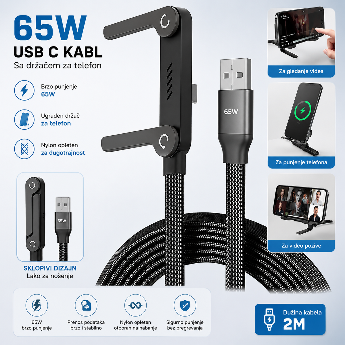 Kabl sa C ulazom + Adapter