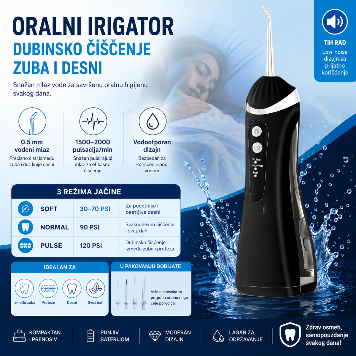 Oralni Irigator Za Dubinsko Čišćenje