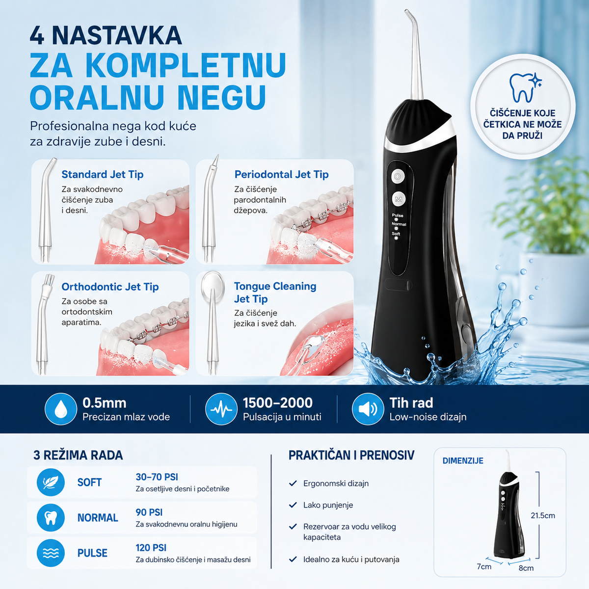Oralni Irigator Za Dubinsko Čišćenje