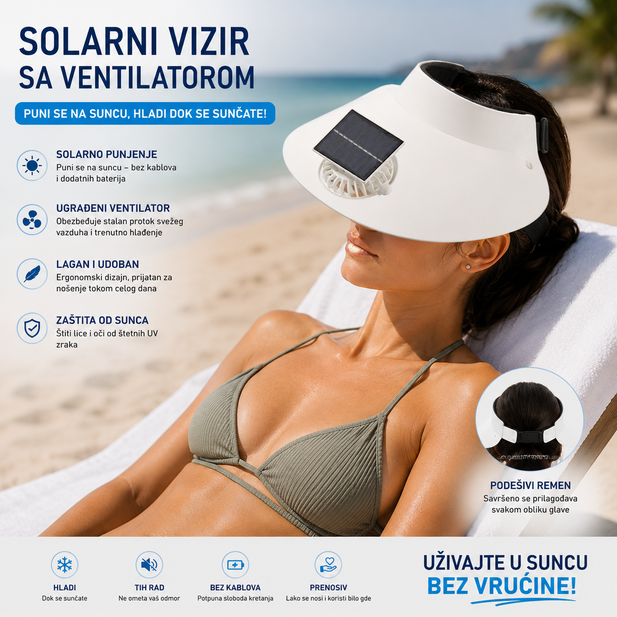 Solarni vizir sa ventilatorom
