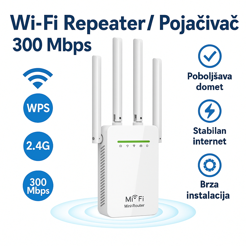 Wifi Pojačivač Interneta +  Upustvo podešavanja