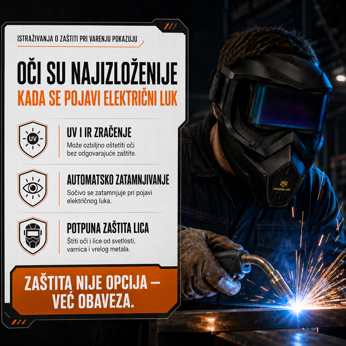 Automatska Maska za Zavarivanje sa Dvostrukim Senzorom