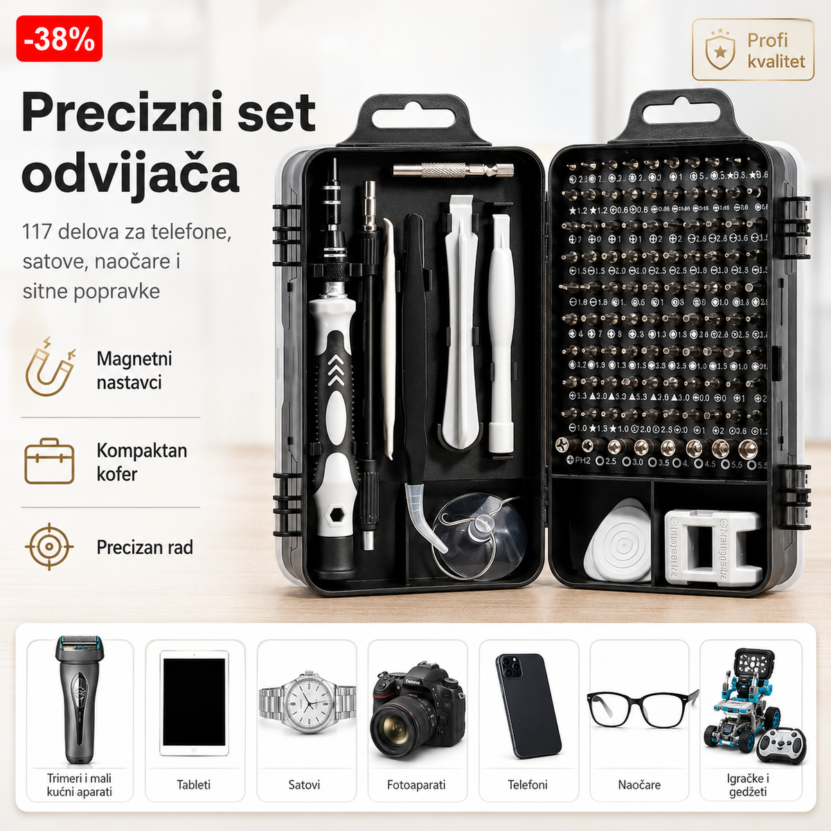 Set preciznih odvijača 110 u 1