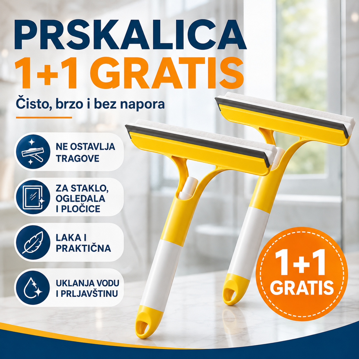 Prskalica za prozore (1+1 Gratis)
