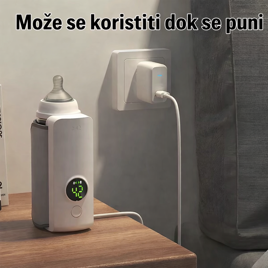 Pametni prenosni grejač za bebine flašice sa regulacijom temperature