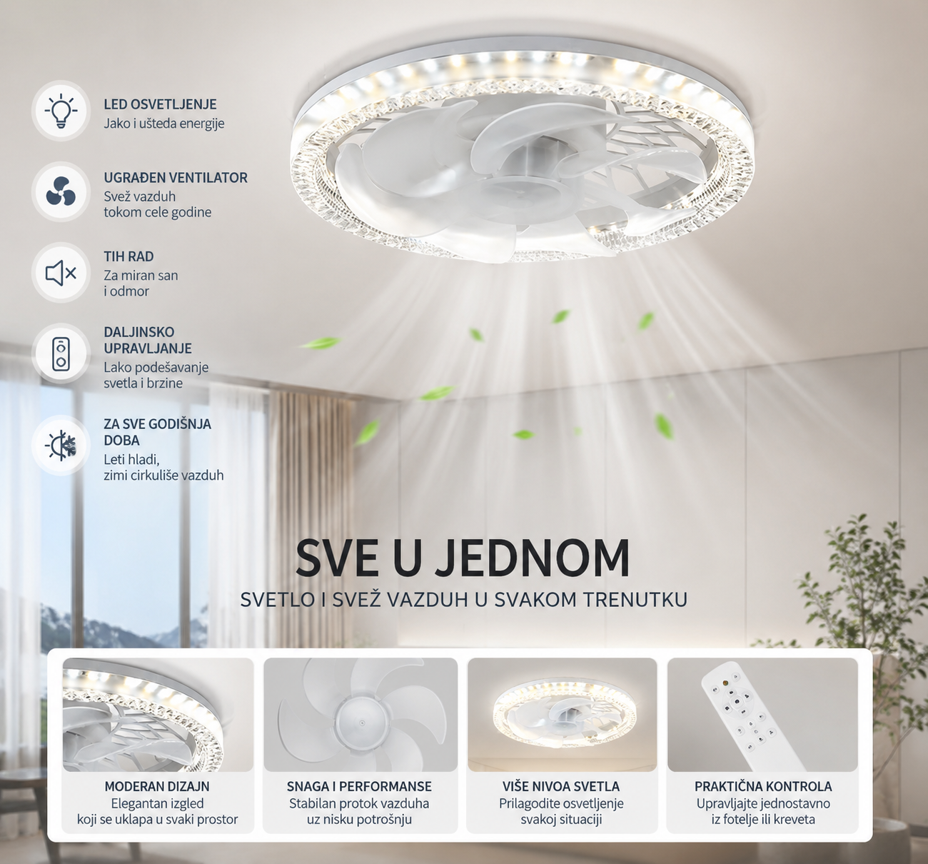 Pametni luster ventilator