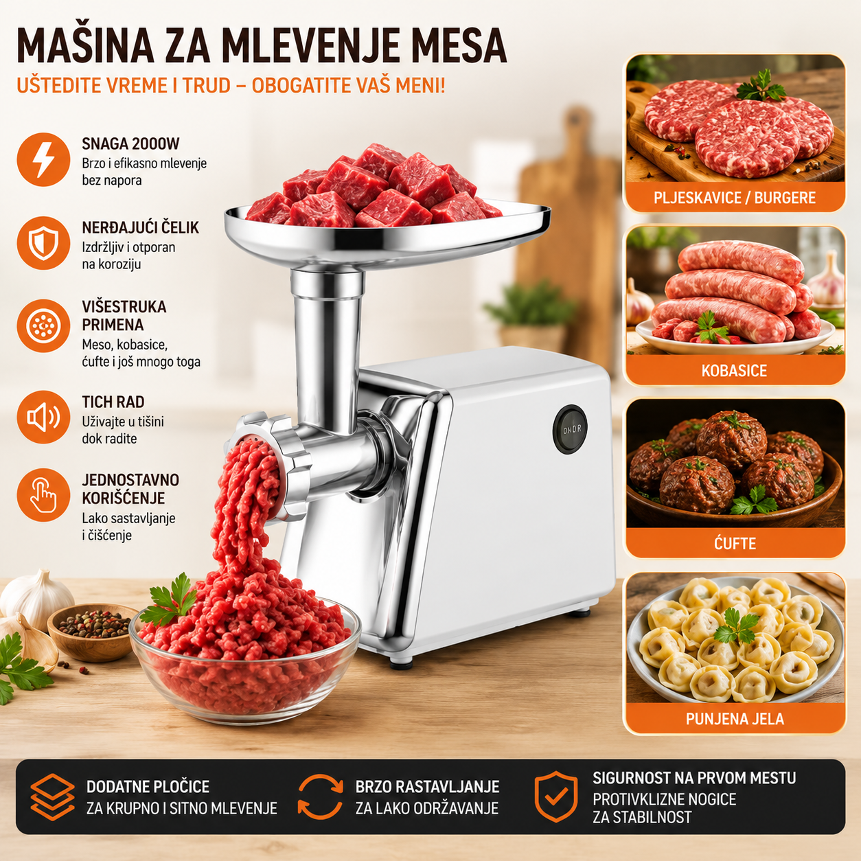Mesomix mašina za mlevenje mesa