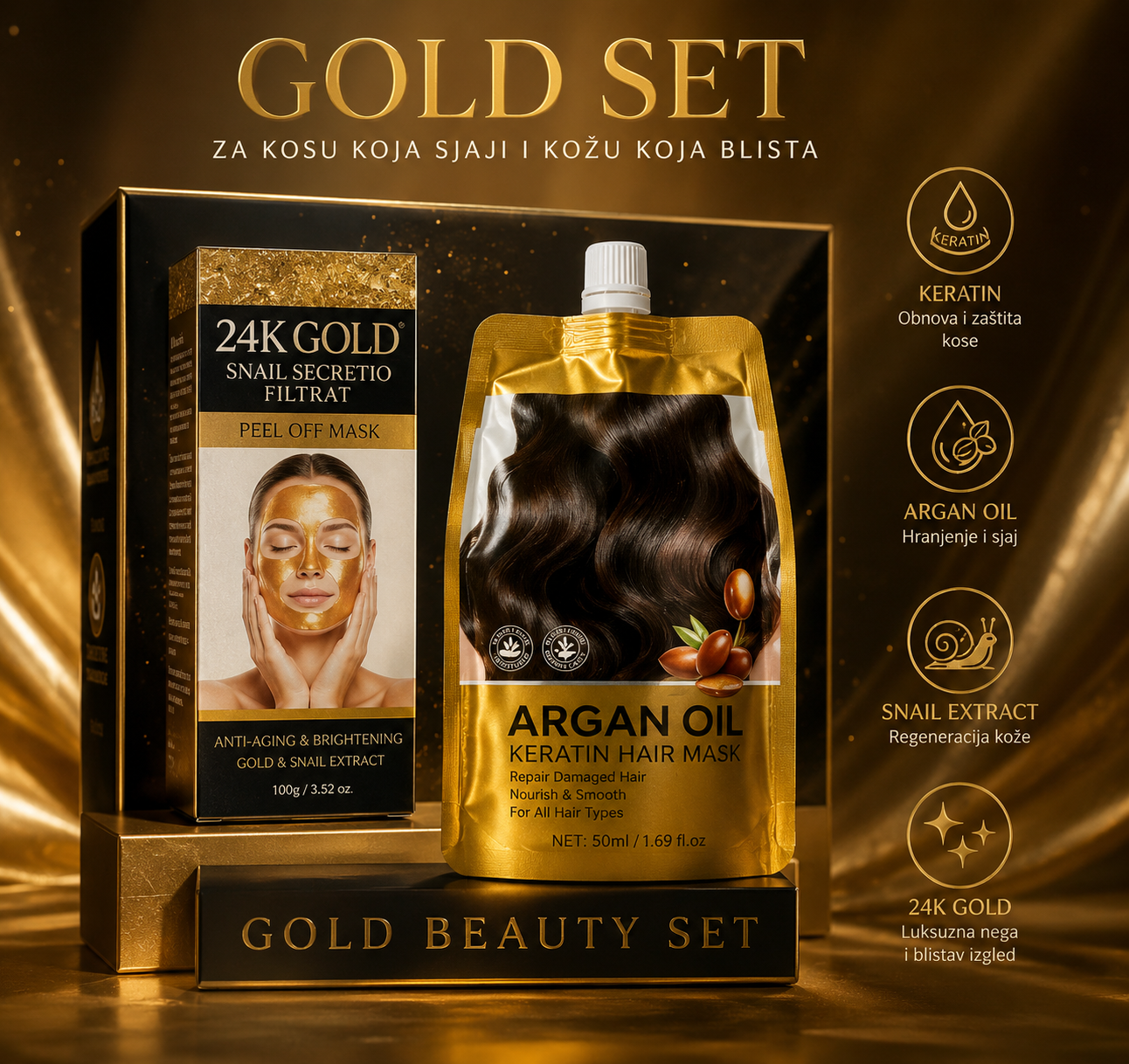 24K Gold Beauty Set