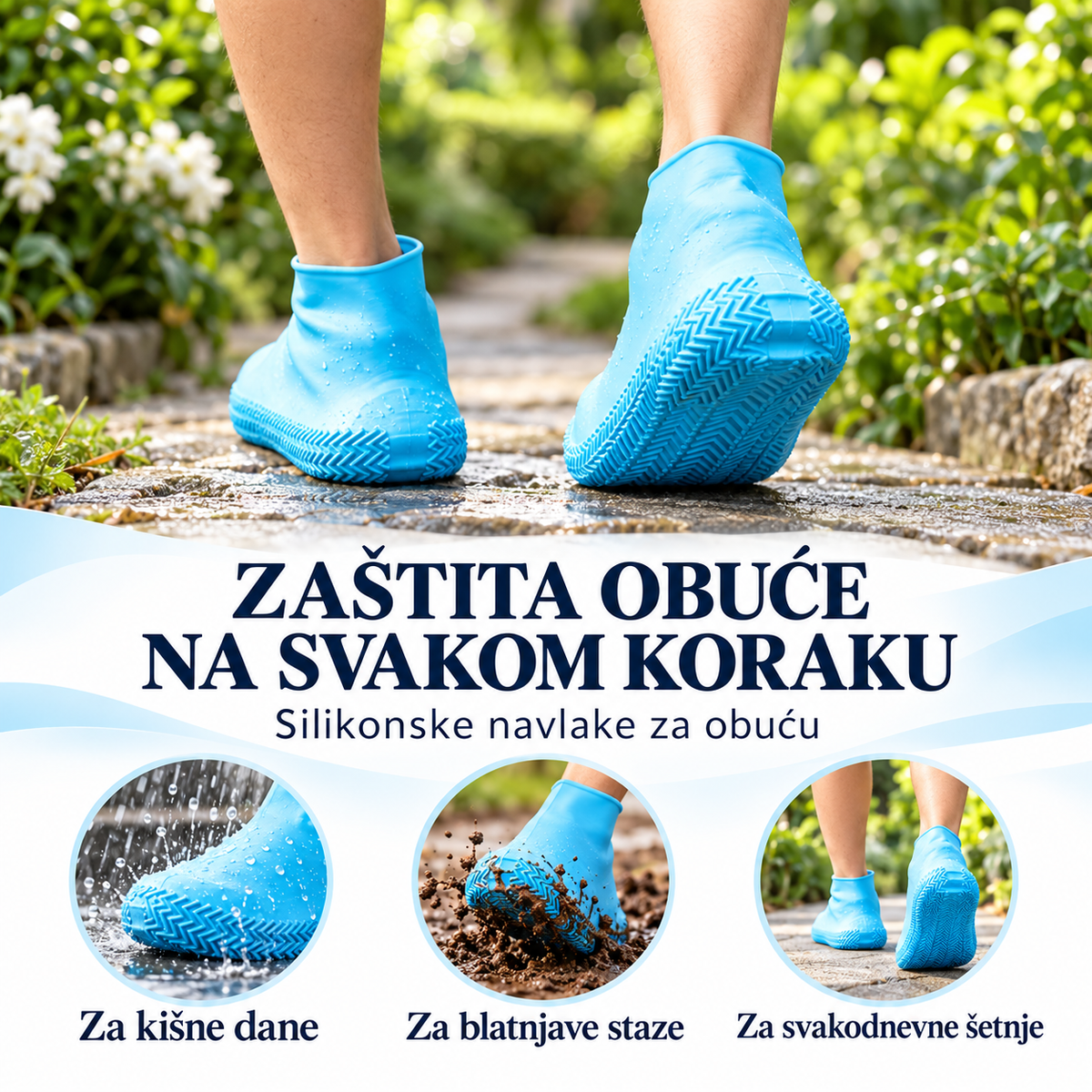 Vodootporne silikonske navlake za obuću