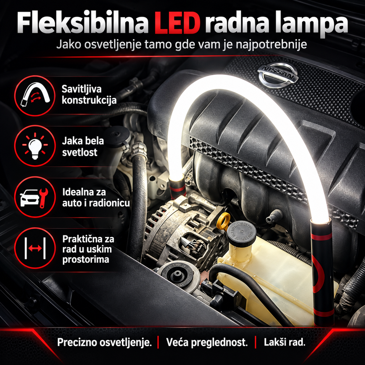 Fleksibilna LED Radna Lampa