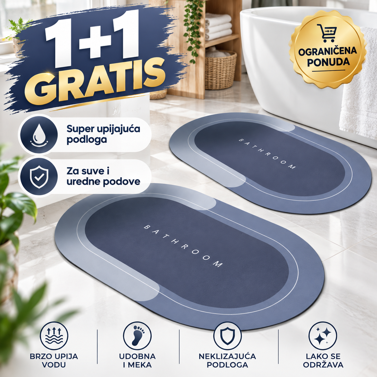 Upijajuća podloga (2 komada)