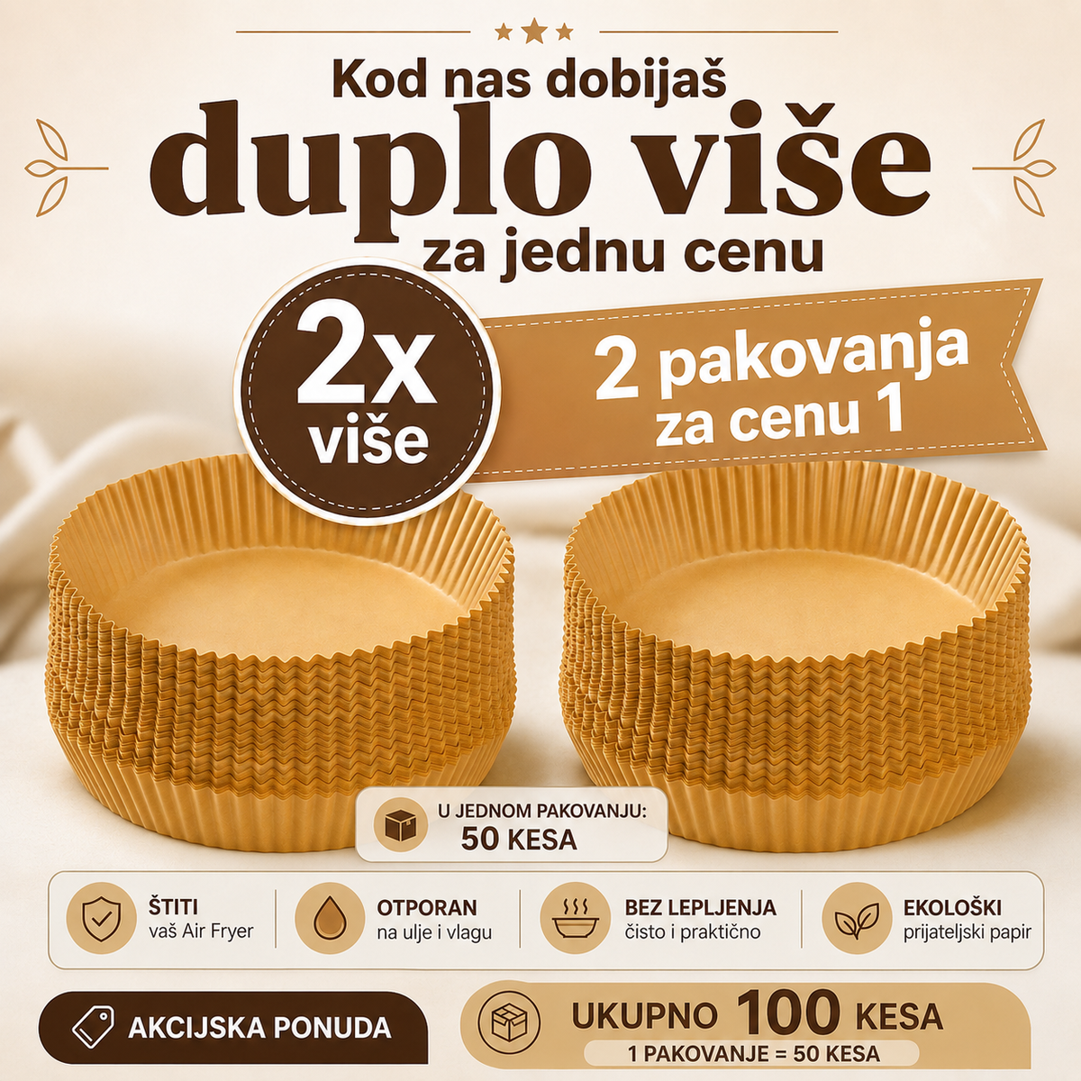 Papir za pečenje ( 100kom)