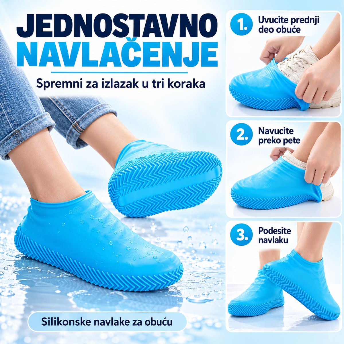 Vodootporne silikonske navlake za obuću