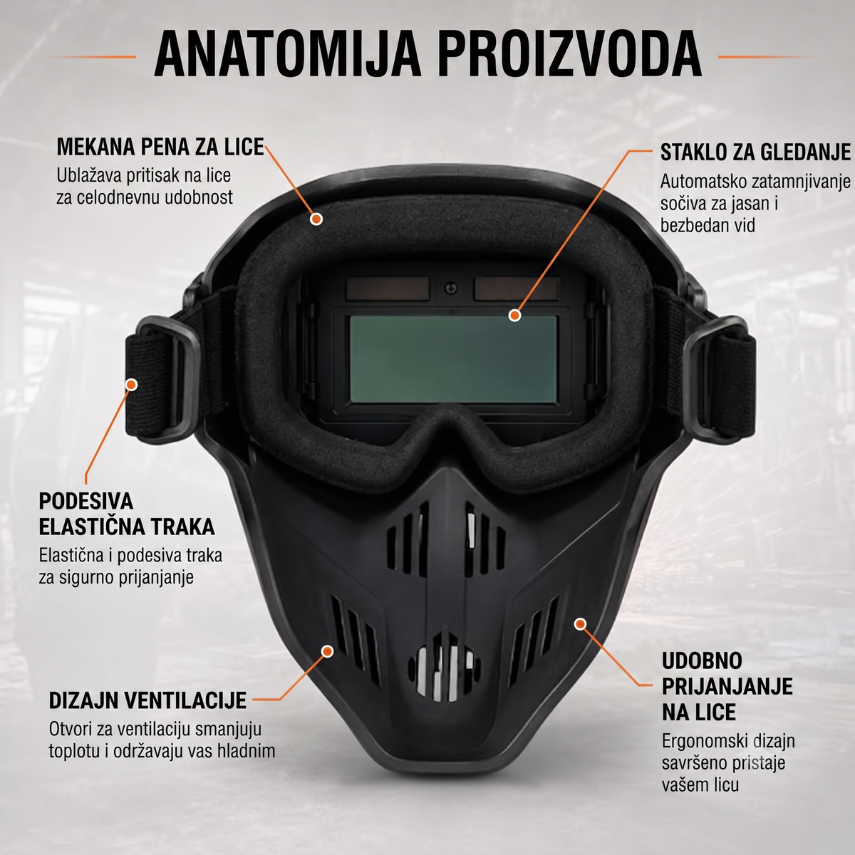 Automatska Maska za Zavarivanje sa Dvostrukim Senzorom
