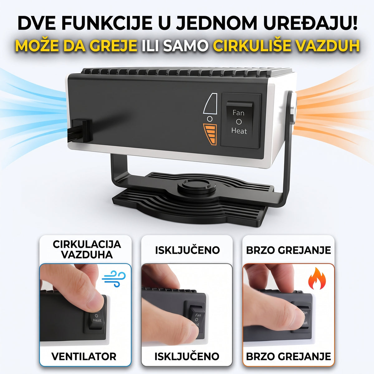Auto Grejač Ventilator 2u1
