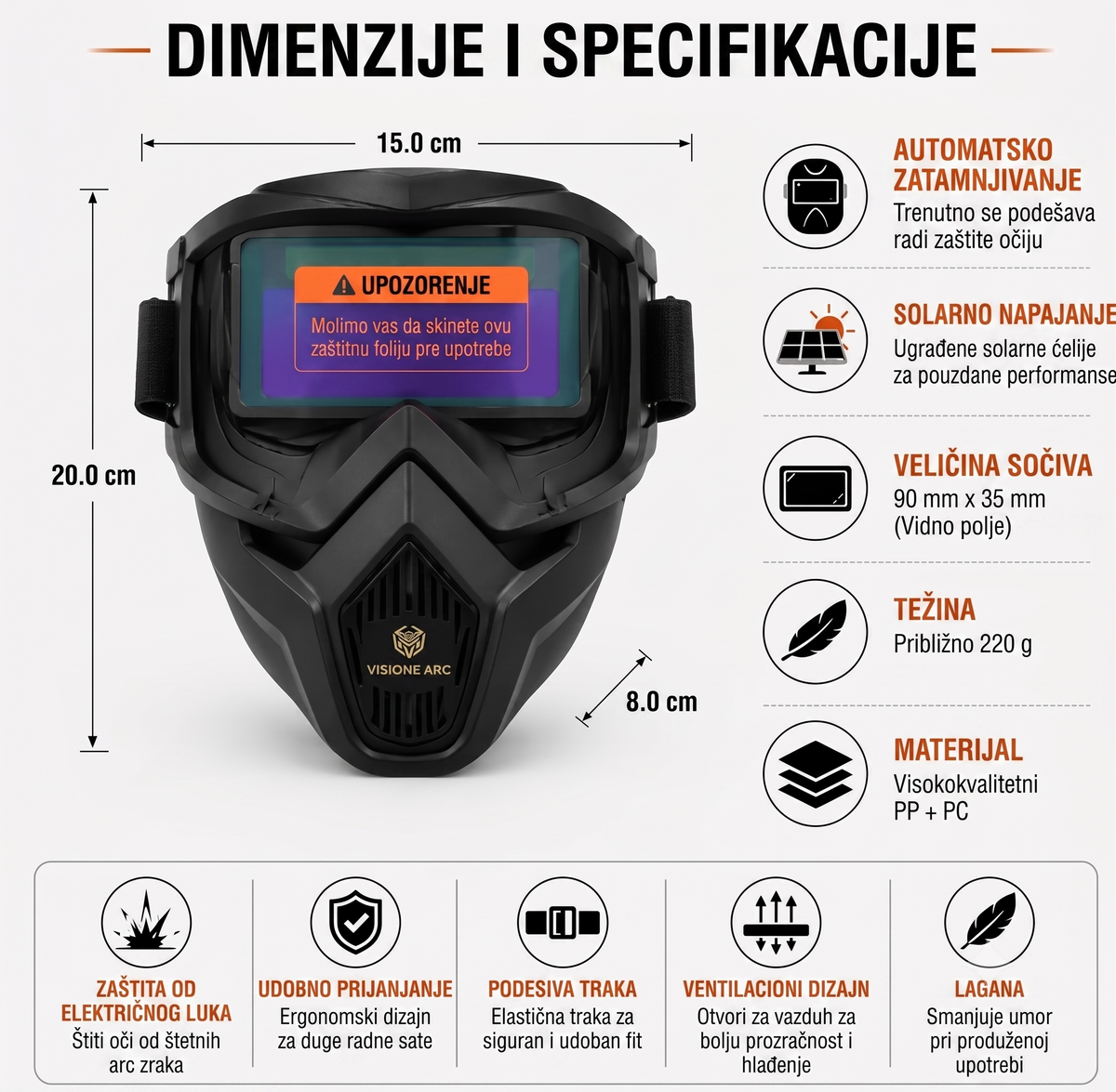 Automatska Maska za Zavarivanje sa Dvostrukim Senzorom