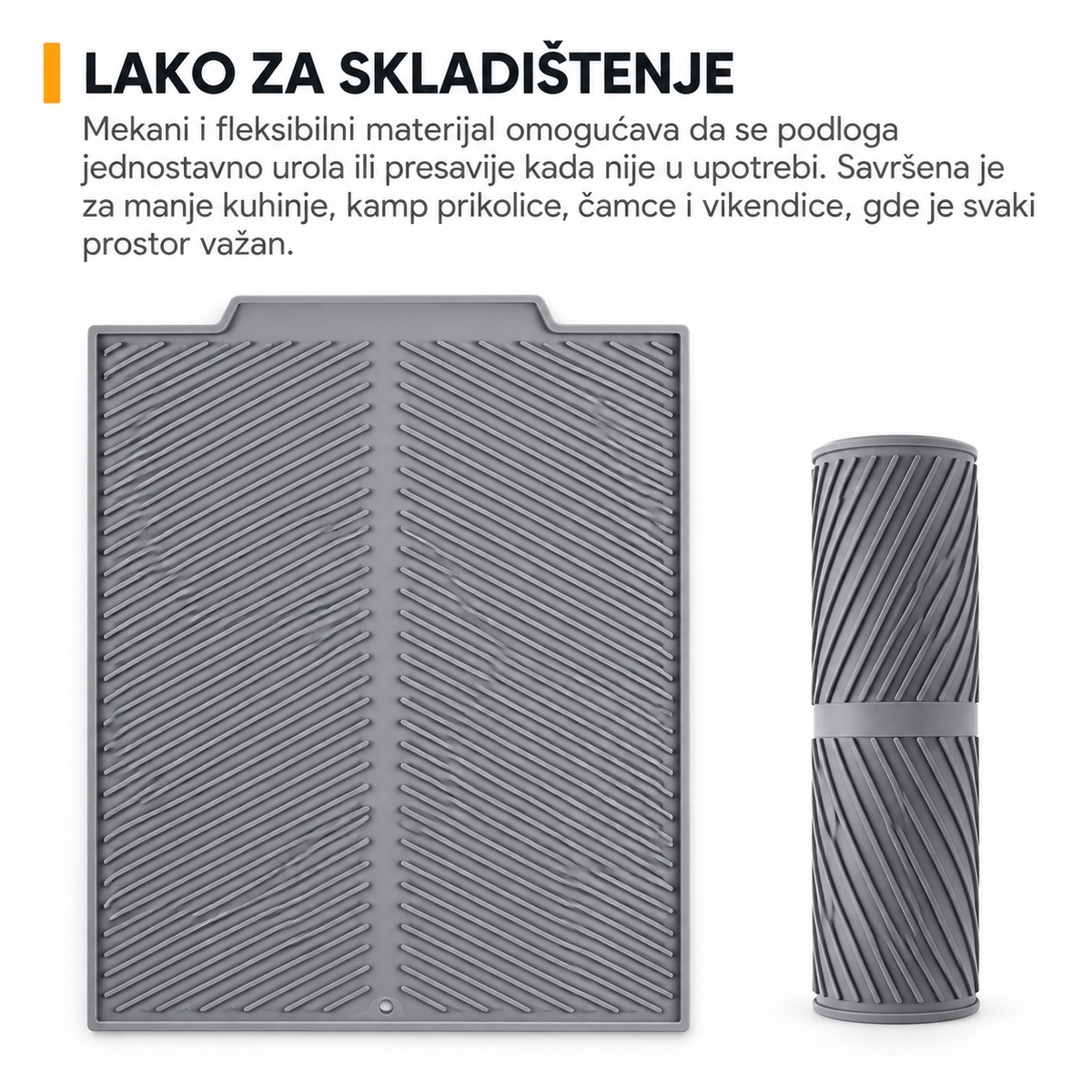Silikonska podloga za sušenje posuđa