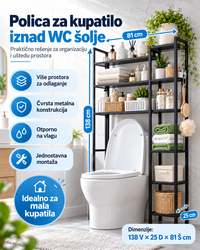 Dupla Polica Iznad WC Šolje