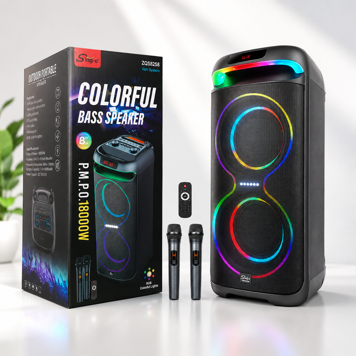 Bluetooth Karaoke Zvučnik ZQS-8258