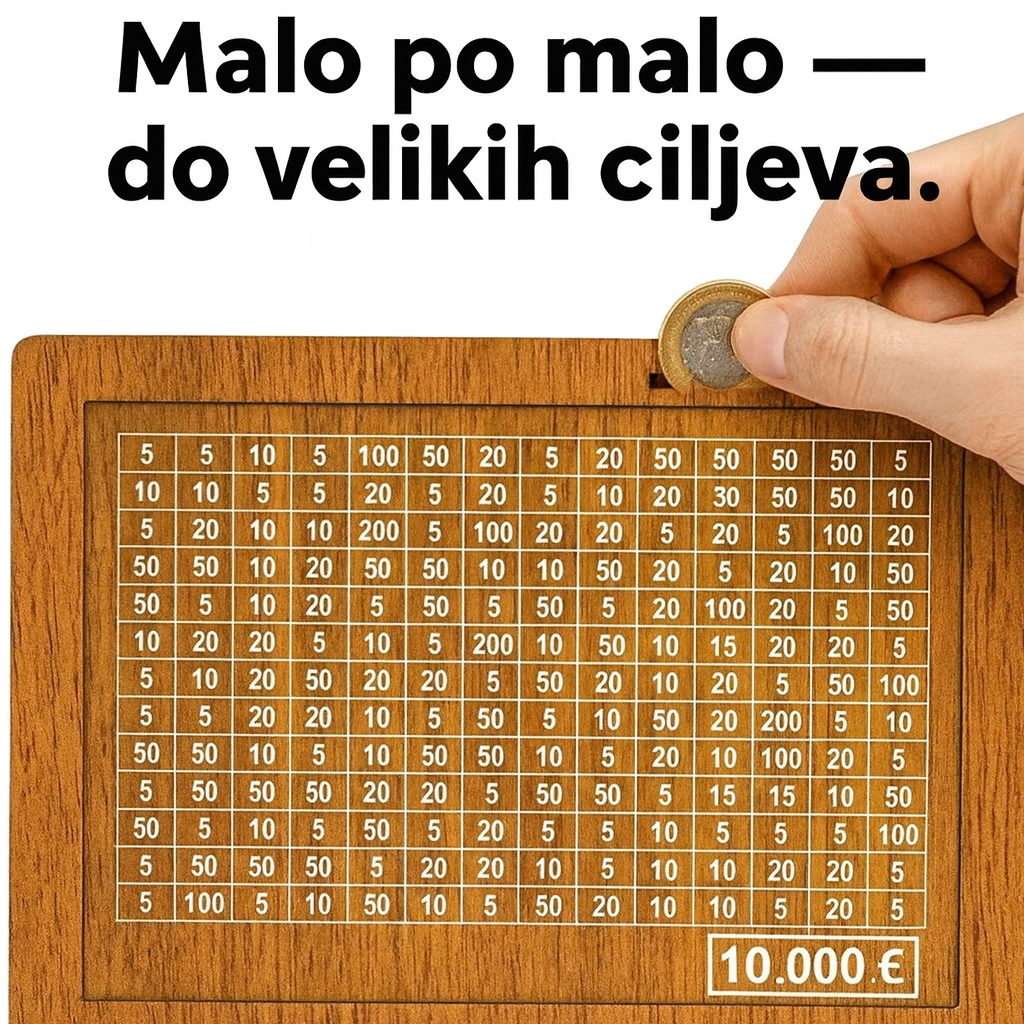 COINSAVE drvena kutija za štednju