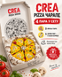Prikaz CREA Pizza seta uz natpis četiri para: tri kraća para i jedan duži par u boji korice