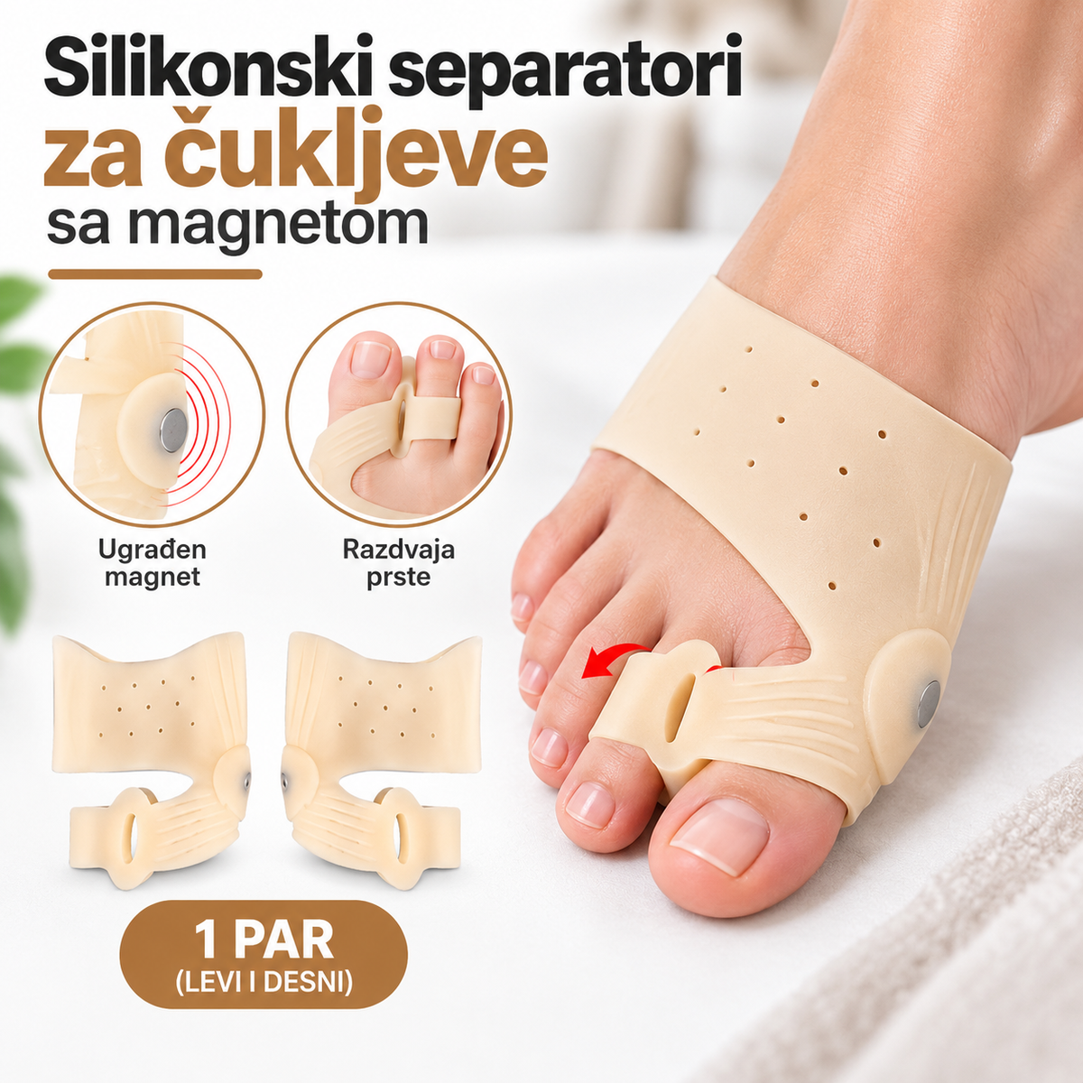 Silikonski separatori za čukljeve sa magnetom
