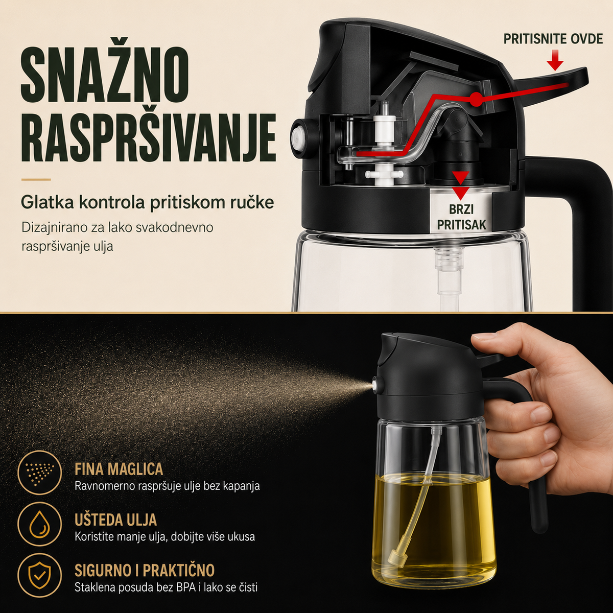 Dozator za ulje 2u1