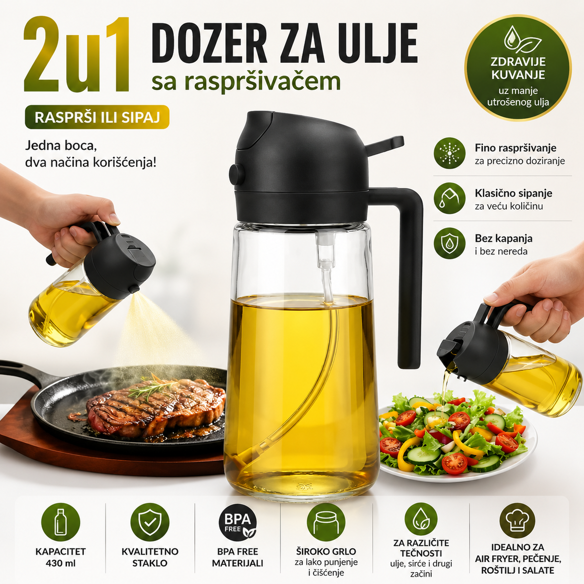 Dozator za ulje 2u1