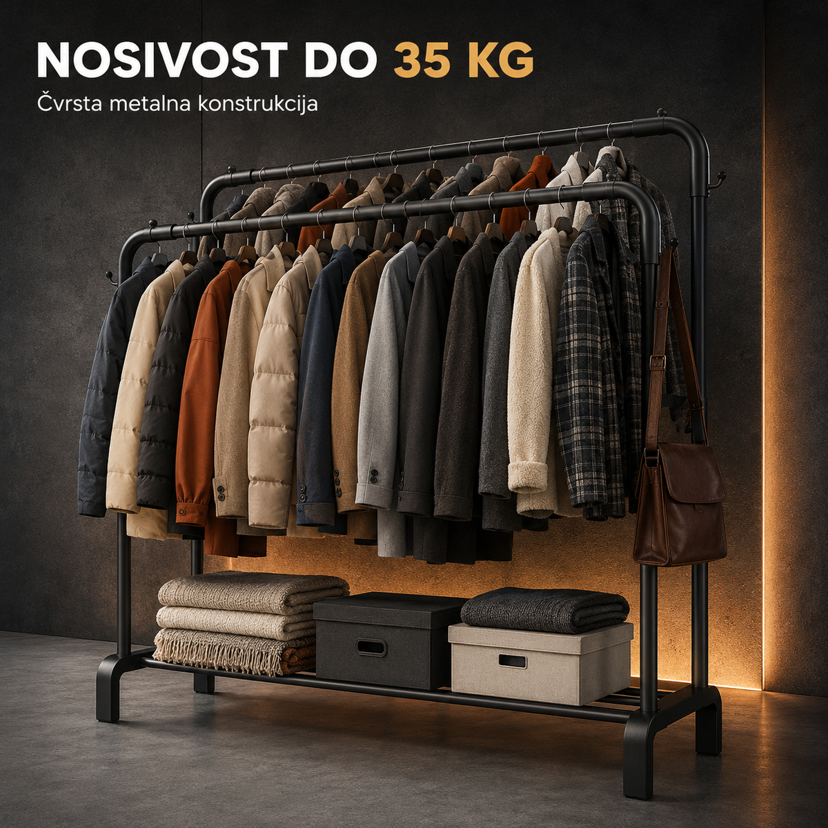 Dvostruki stalak za garderobu