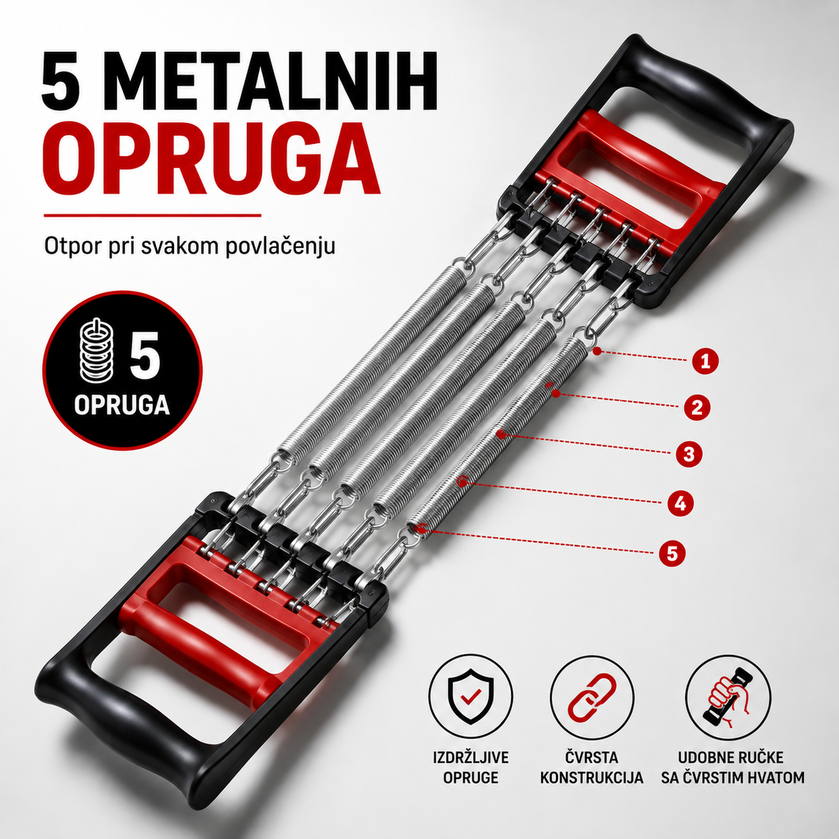 Ekspander sa 5 opruga za vežbanje