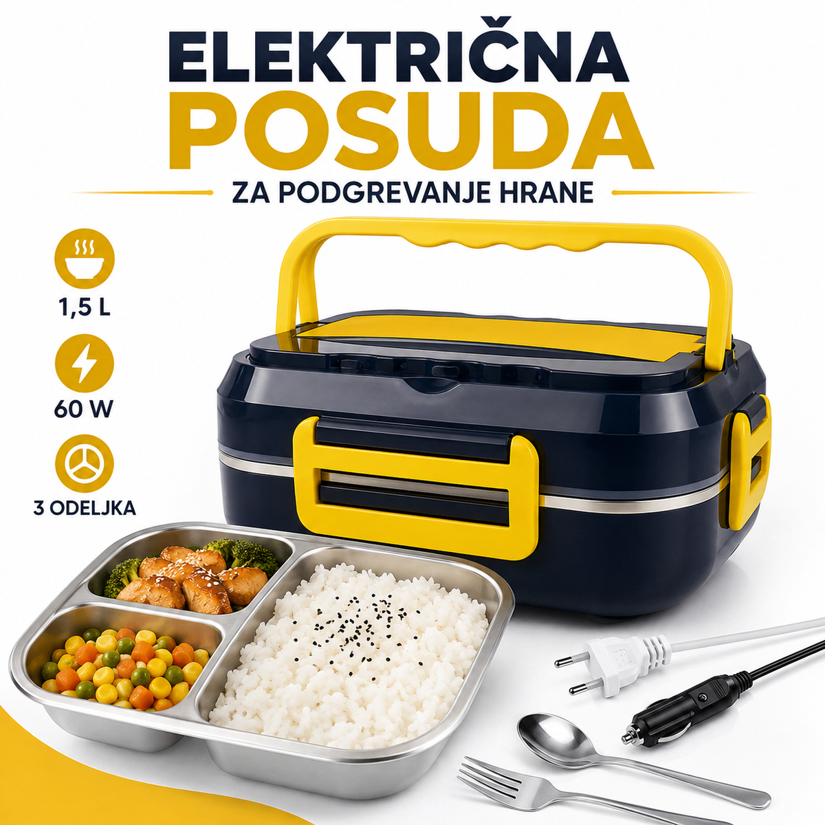 Električna posuda za podgrevanje hrane