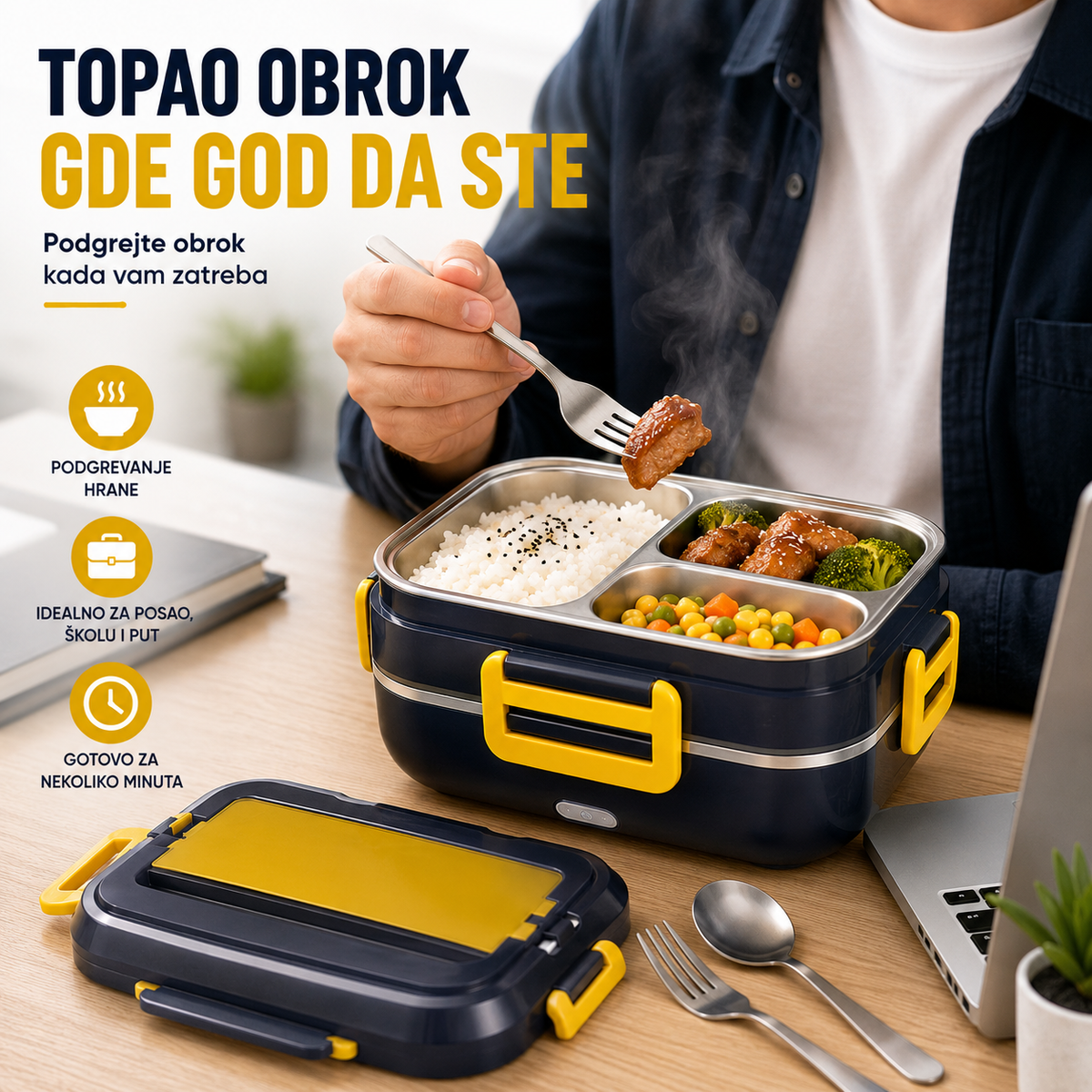 Električna posuda za podgrevanje hrane