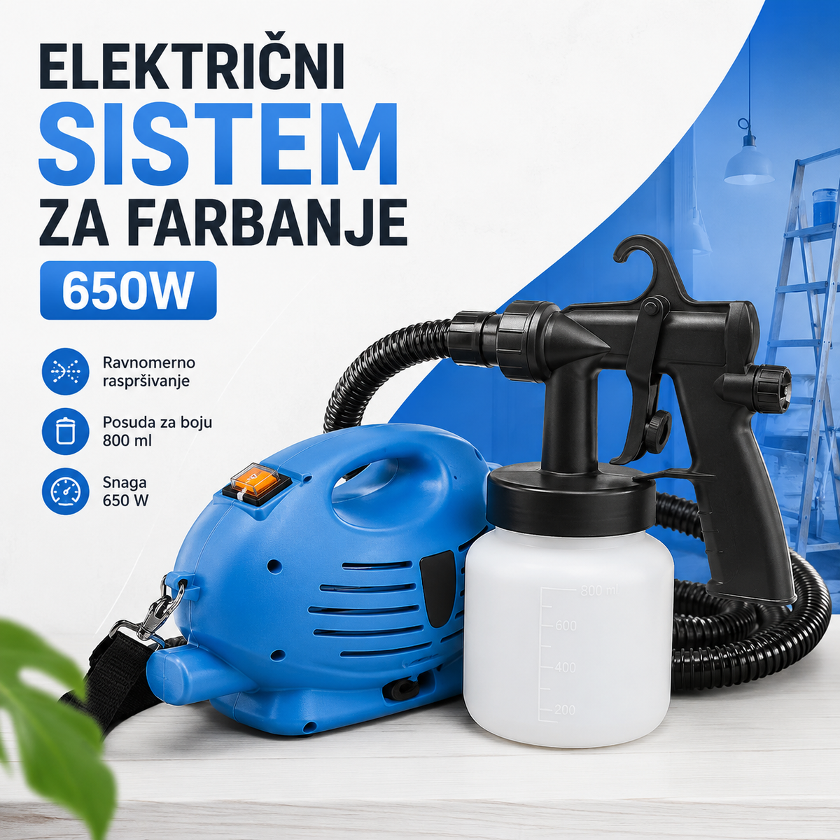 Električni raspršivač za farbanje
