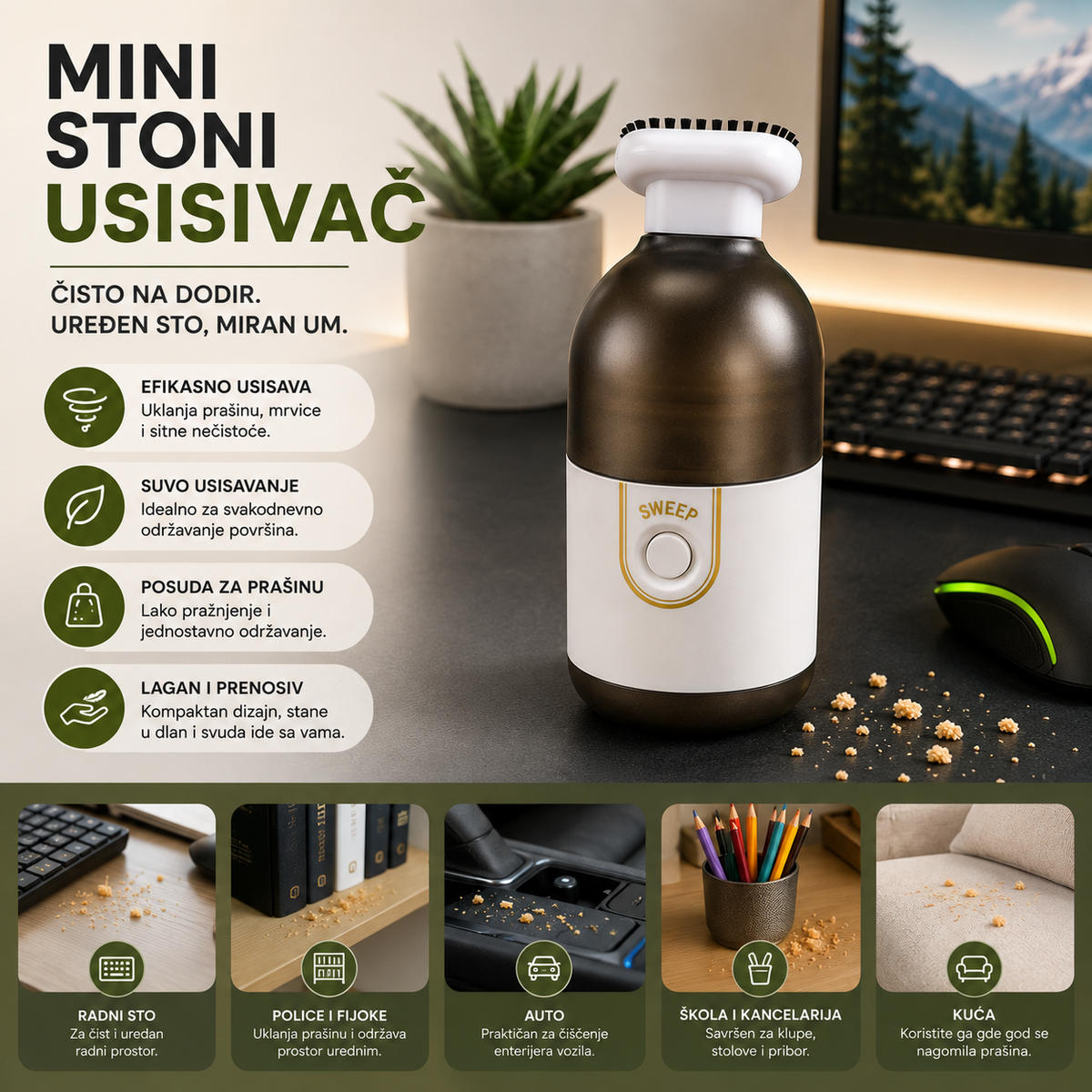 Mini stoni usisivač