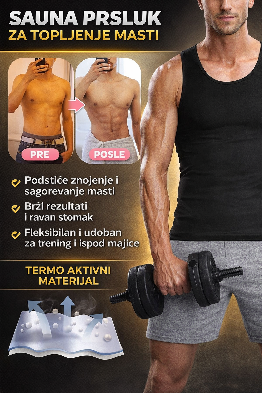 Muški sauna prsluk