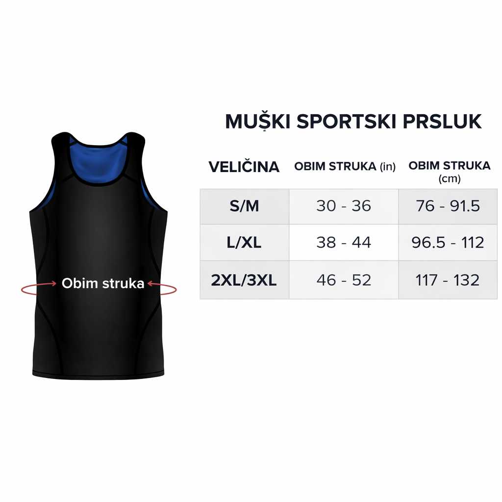 Muški sauna prsluk