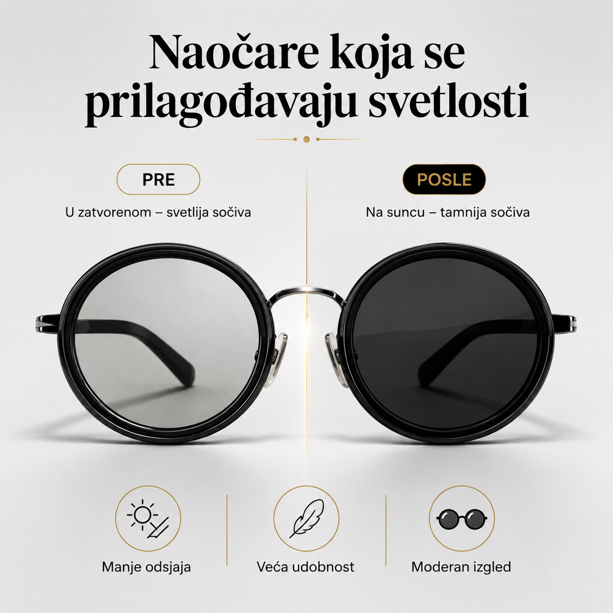 Naočare sa CPL filterom + kartice za parfem