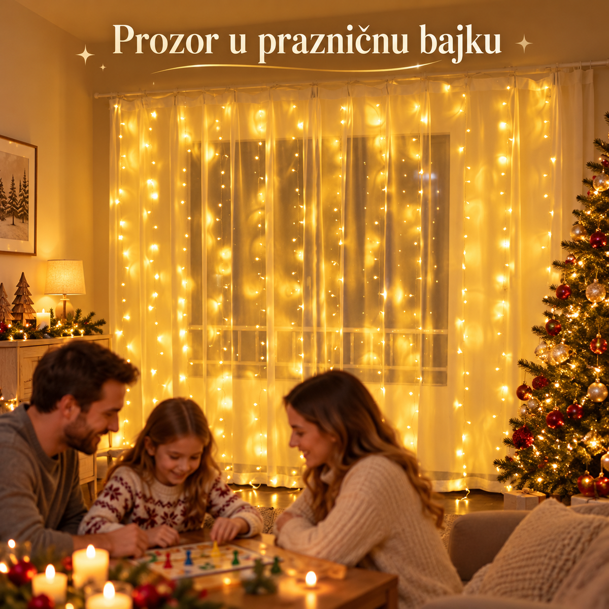 Novogodisnja Led rasveta  3x3 – praznični ambijent
