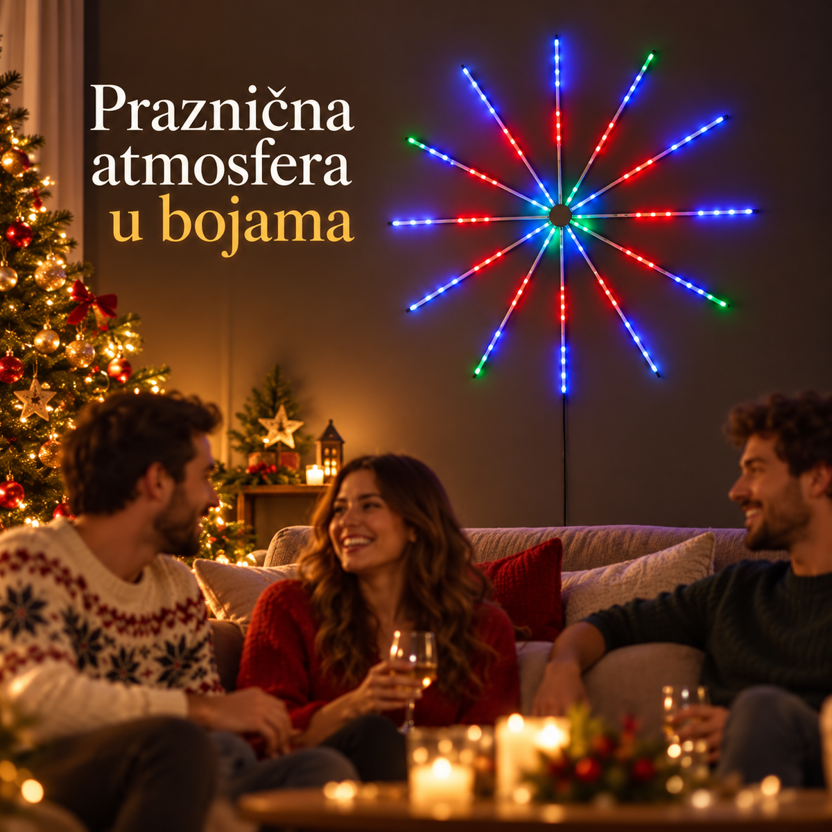Pametna RGB Vatromet Lampa – praznični ambijent