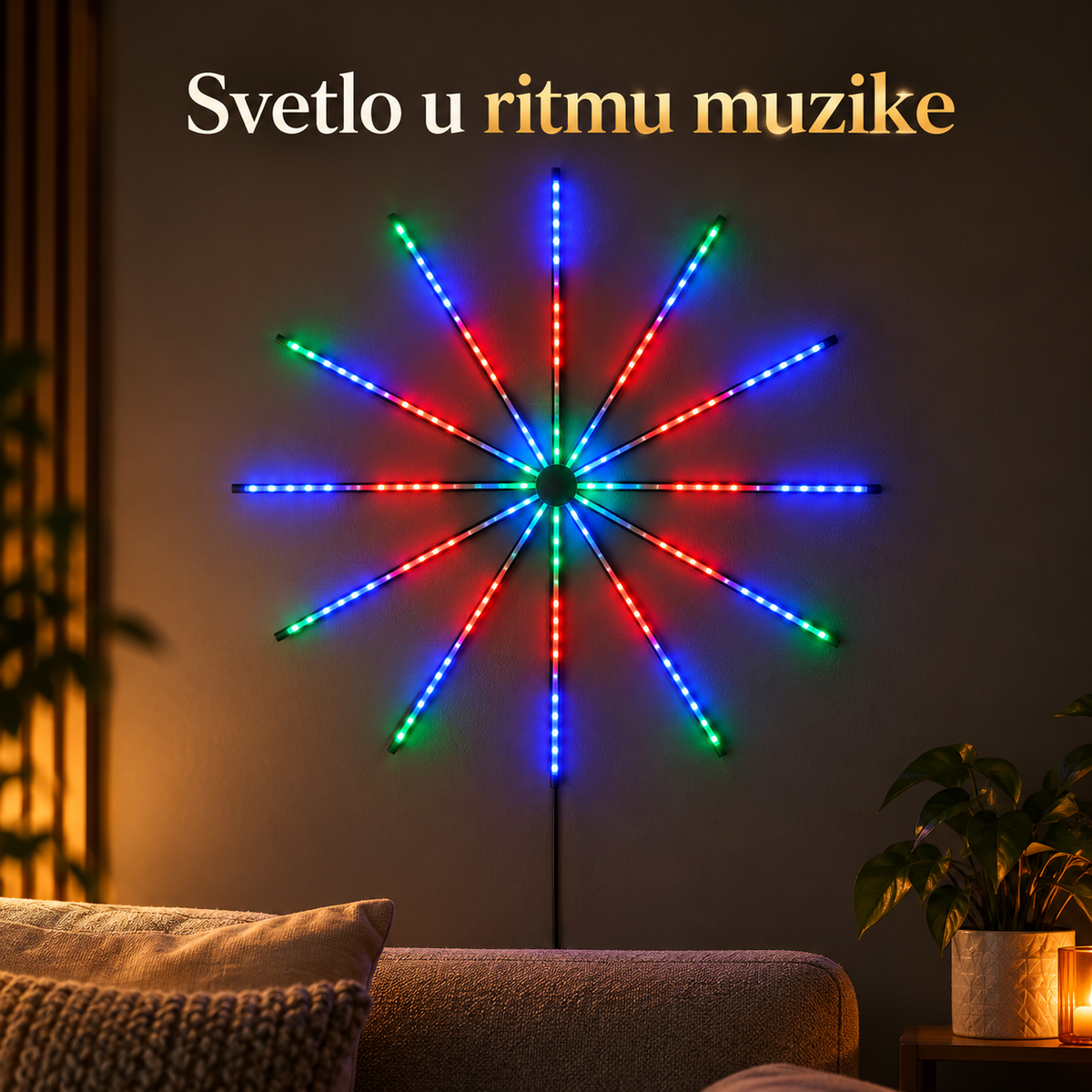 Pametna RGB Vatromet Lampa – detalji i izgled