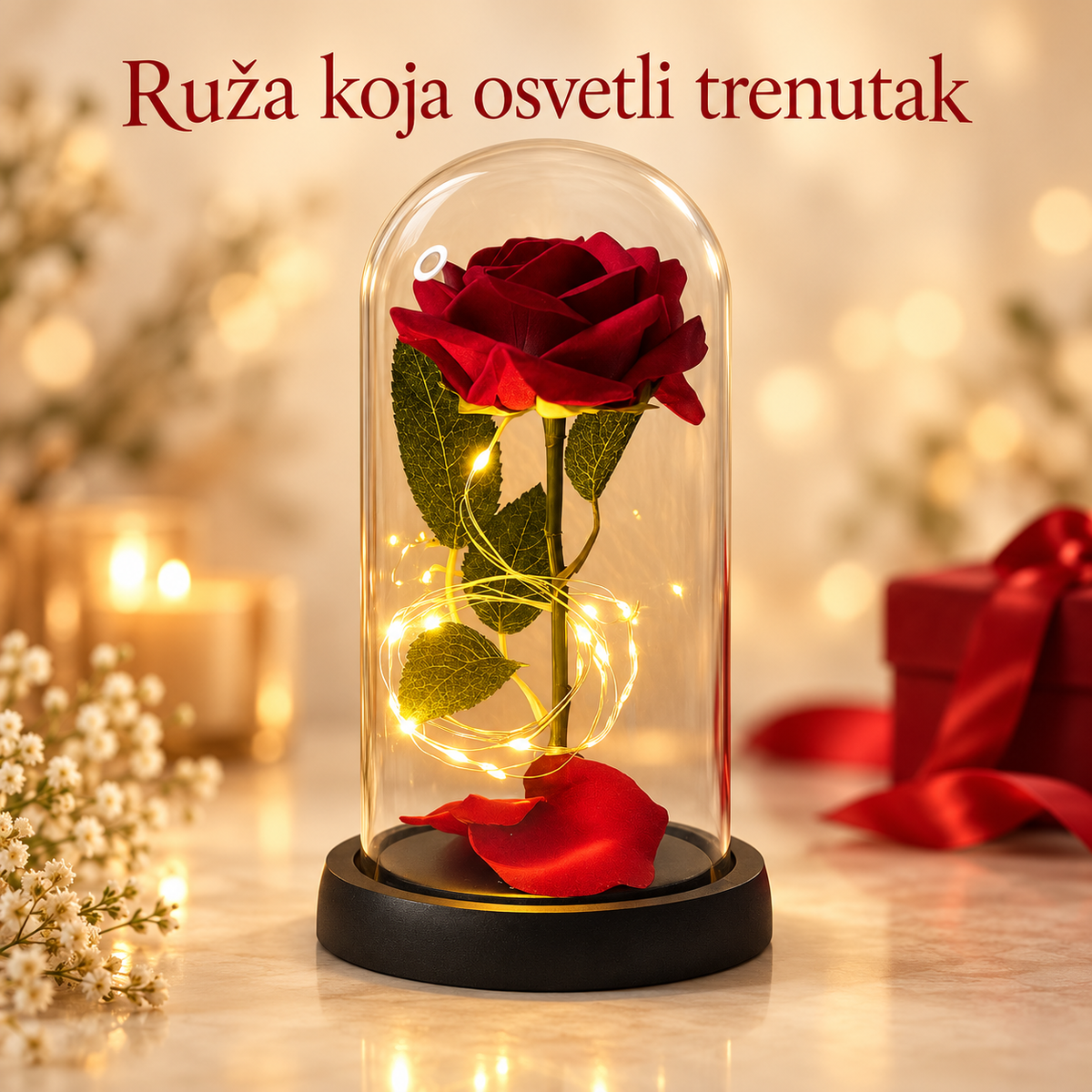 Ruža u staklenom zvonu – prikaz proizvoda