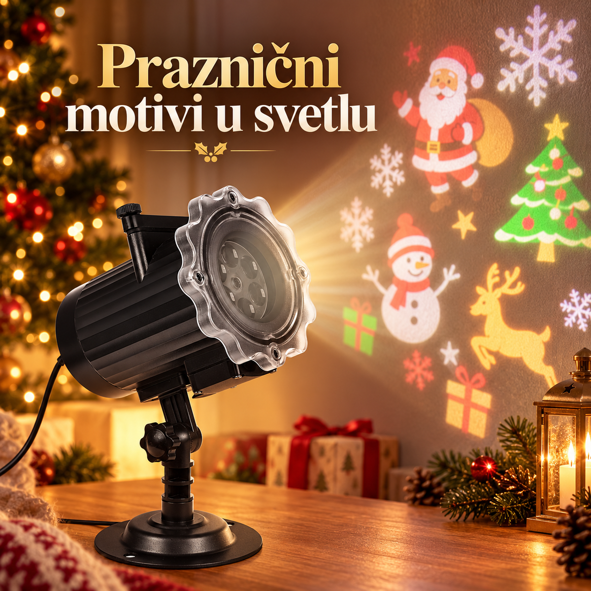 Novogodišnji LED Projektor  – 16 Motiva – prikaz proizvoda