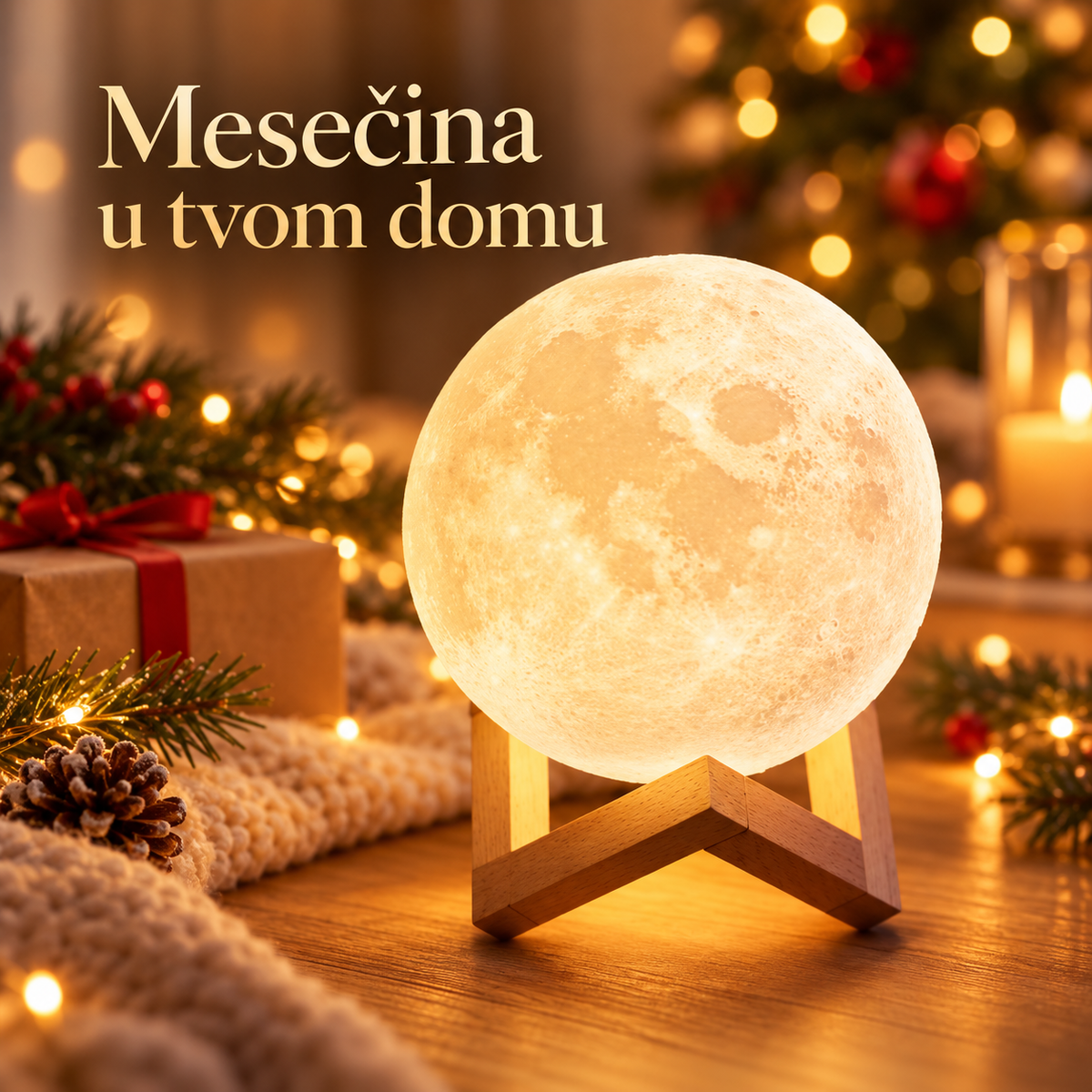 3D Mesec lampa – prikaz proizvoda