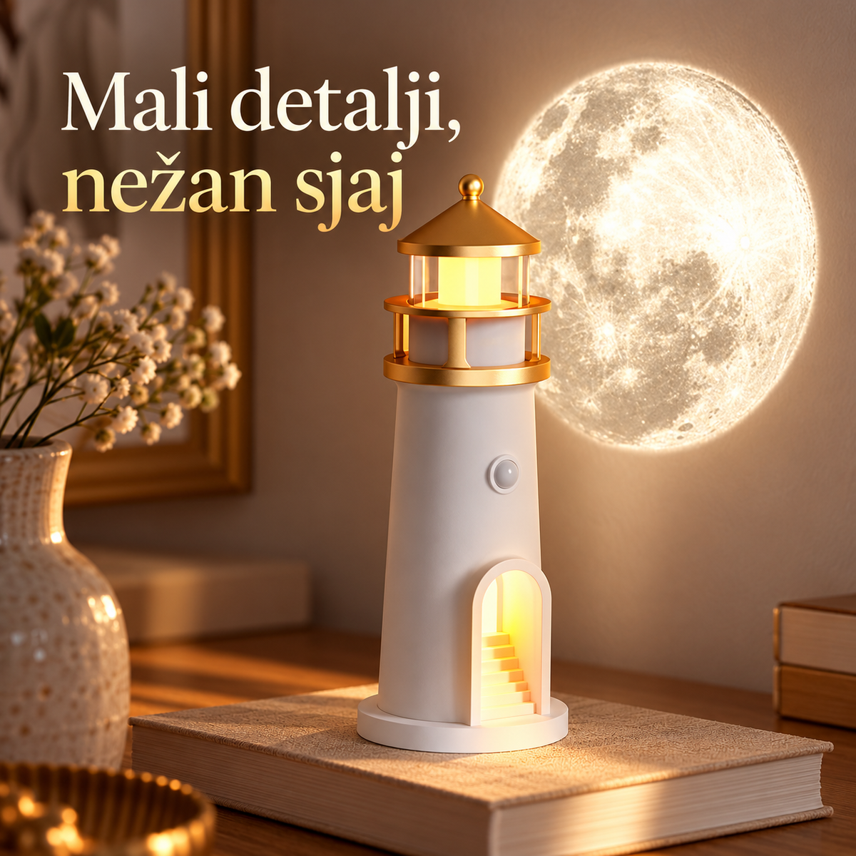 Svetionik Lampa sa Projekcijom Meseca – detalji i izgled