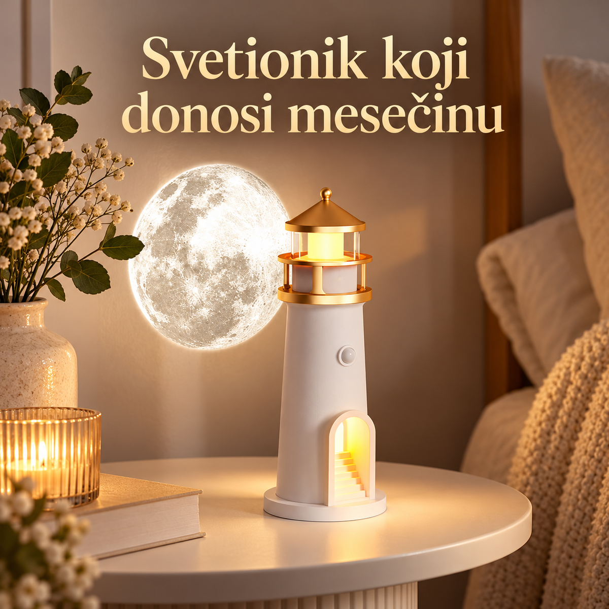 Svetionik Lampa sa Projekcijom Meseca – prikaz proizvoda